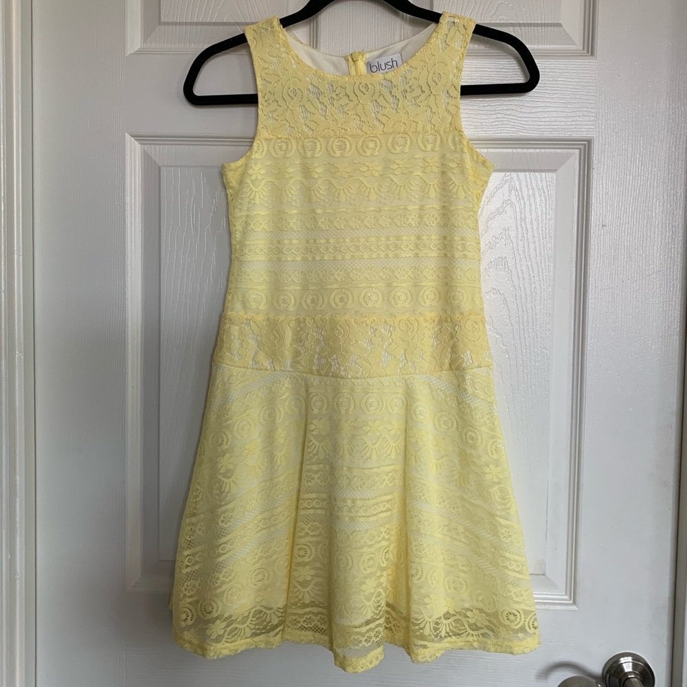 Blush Yellow Lace Dress